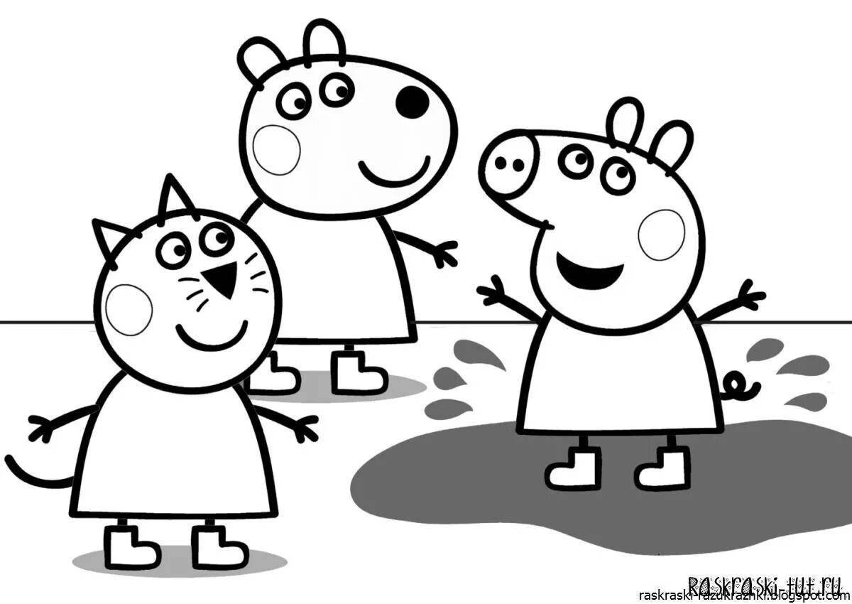 Coloring page gorgeous peppa pig