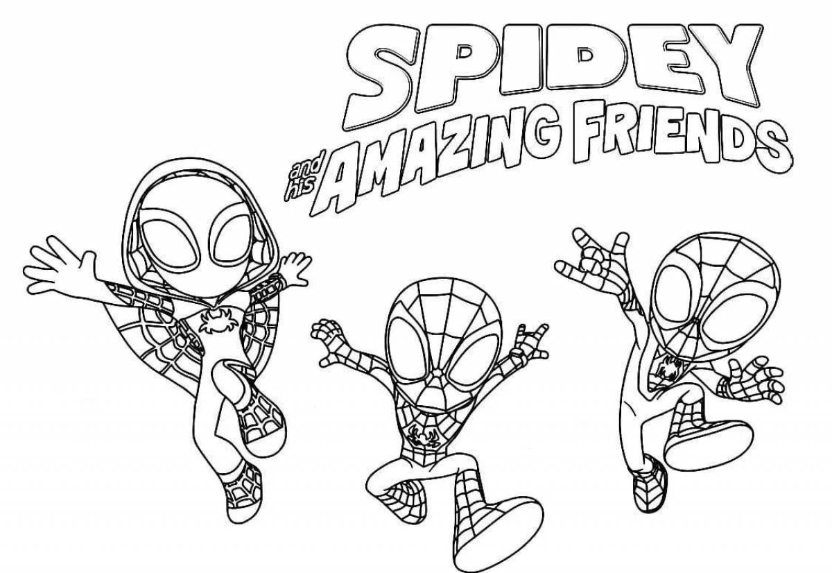 Adorable spider and his friends