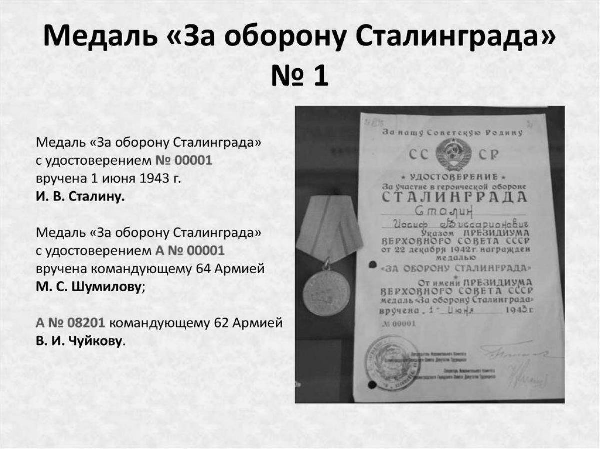 Medal for the defense of Stalingrad #9