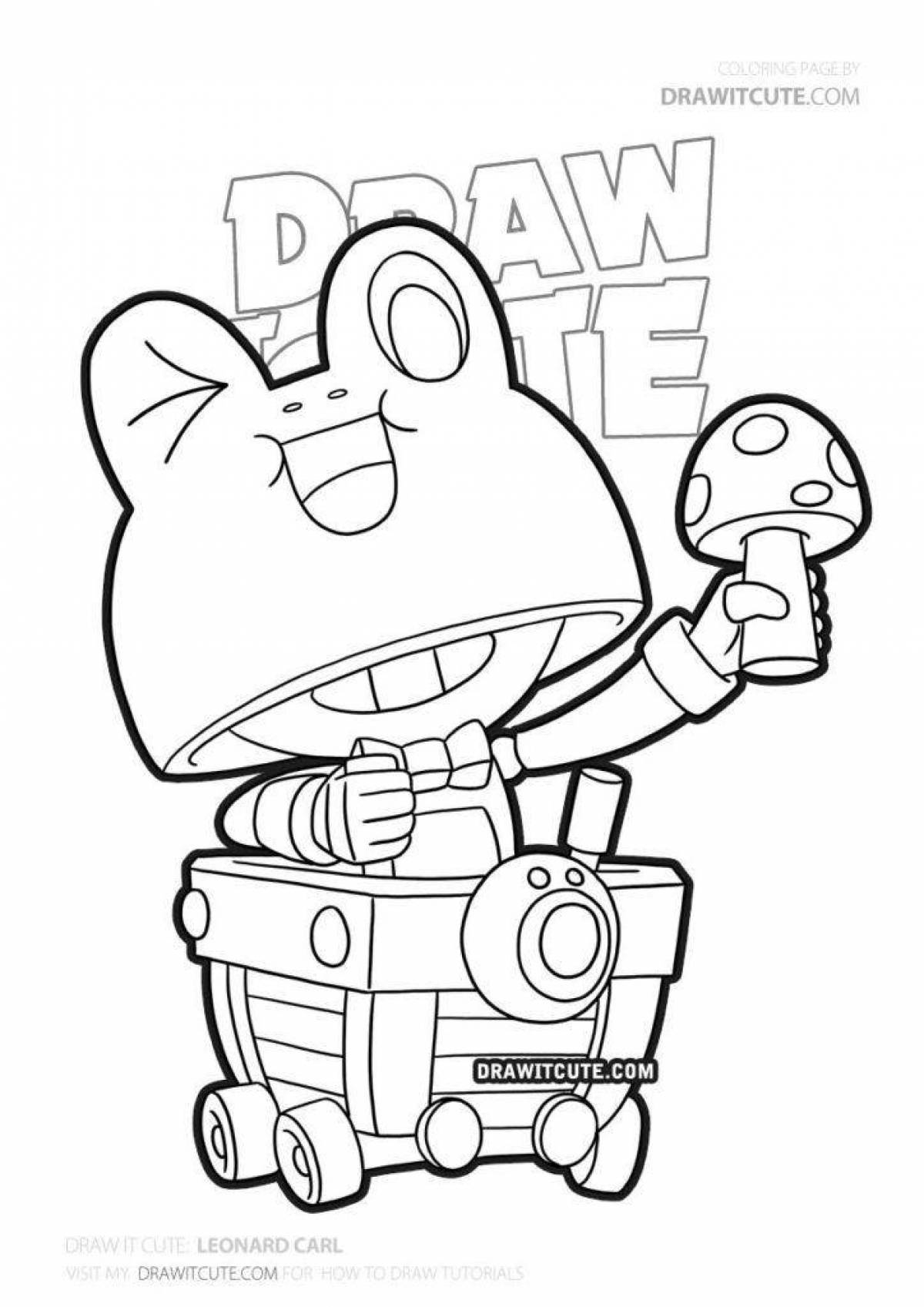Radiant coloring page brawl stars volt