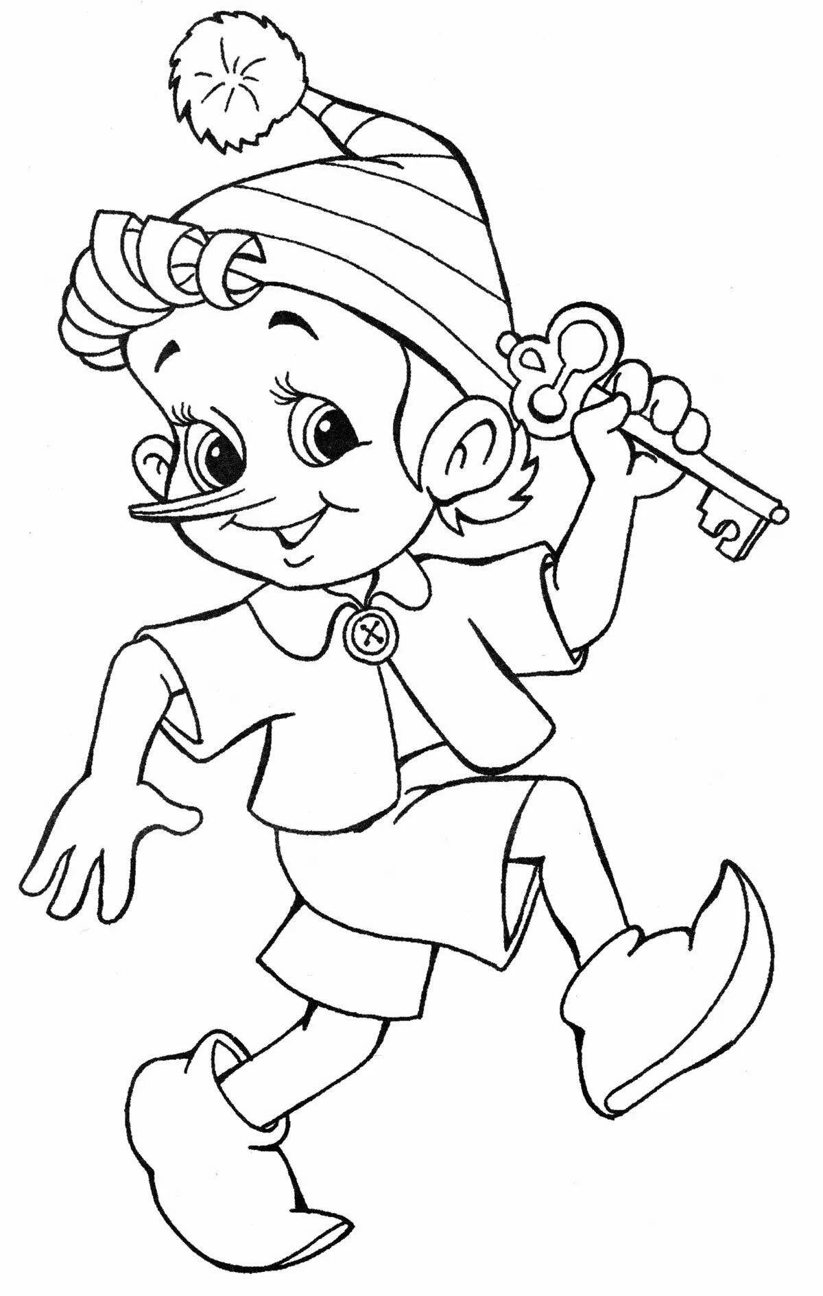 Gorgeous Golden Key coloring page