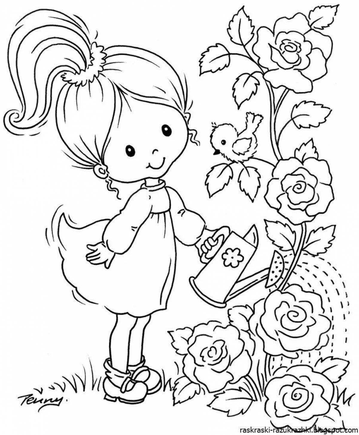Fairytale coloring for girls 7 years old grade 1