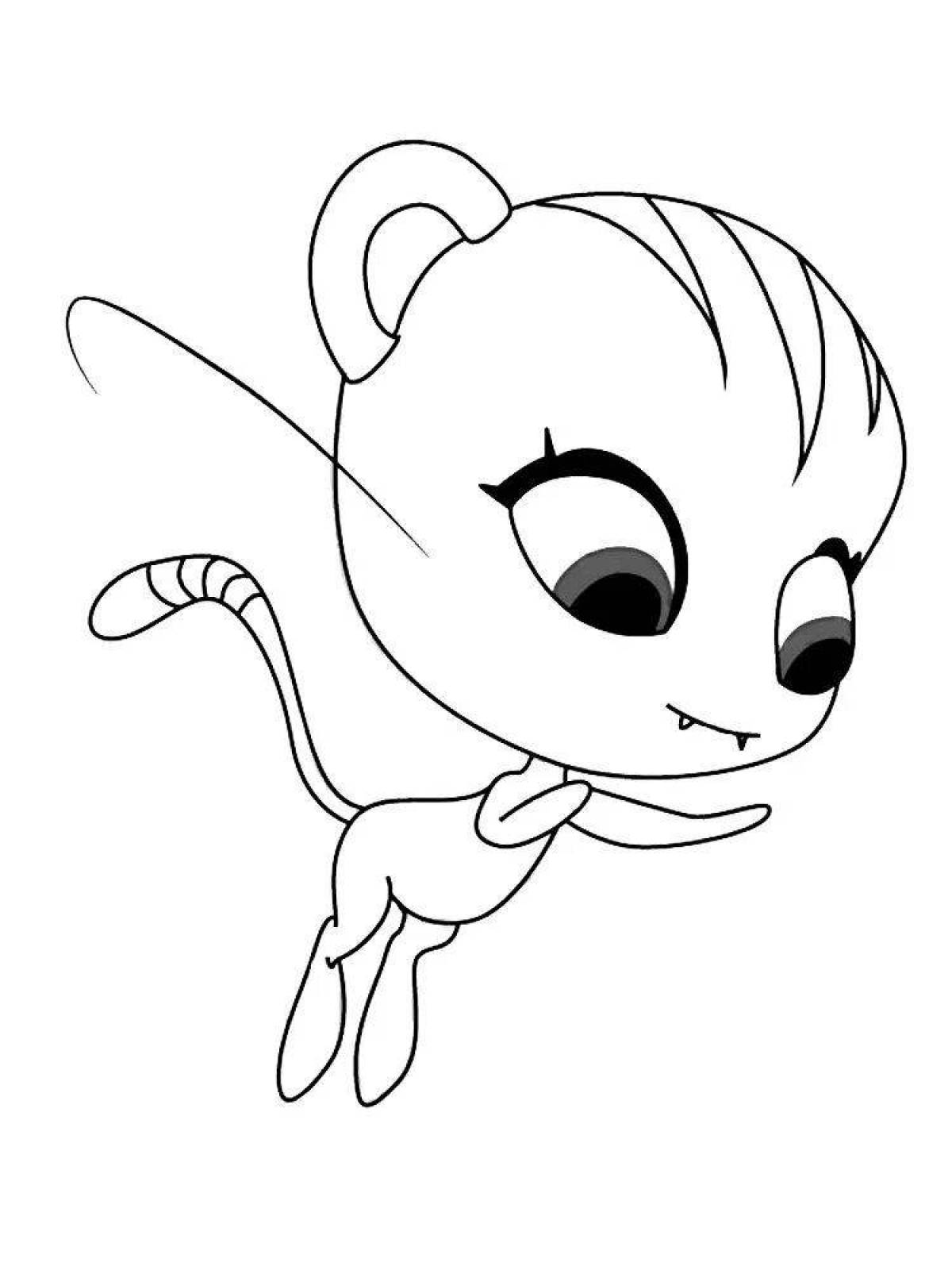 Elegant coloring lady bug mascots