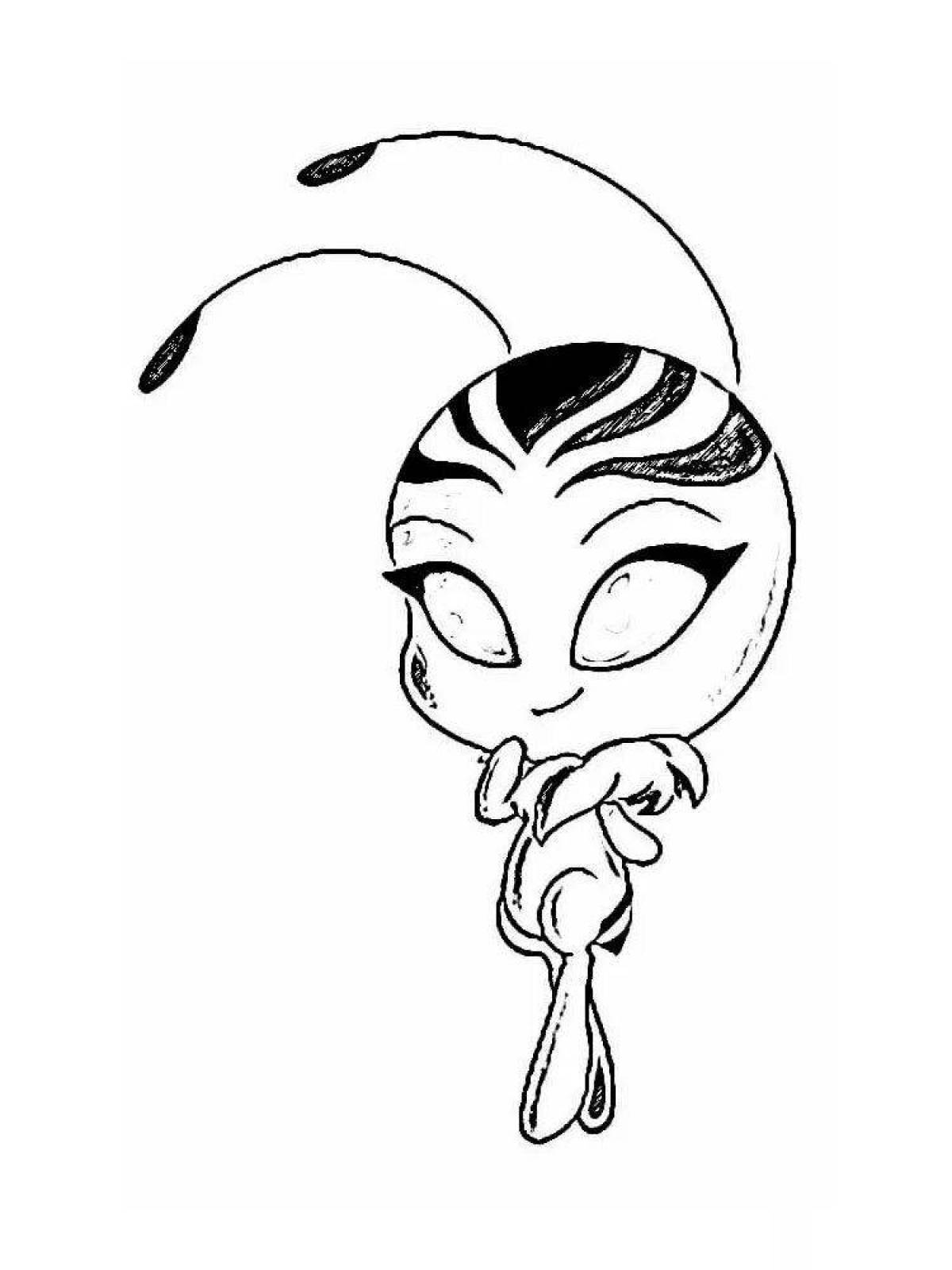 Dazzling coloring ladybug mascots