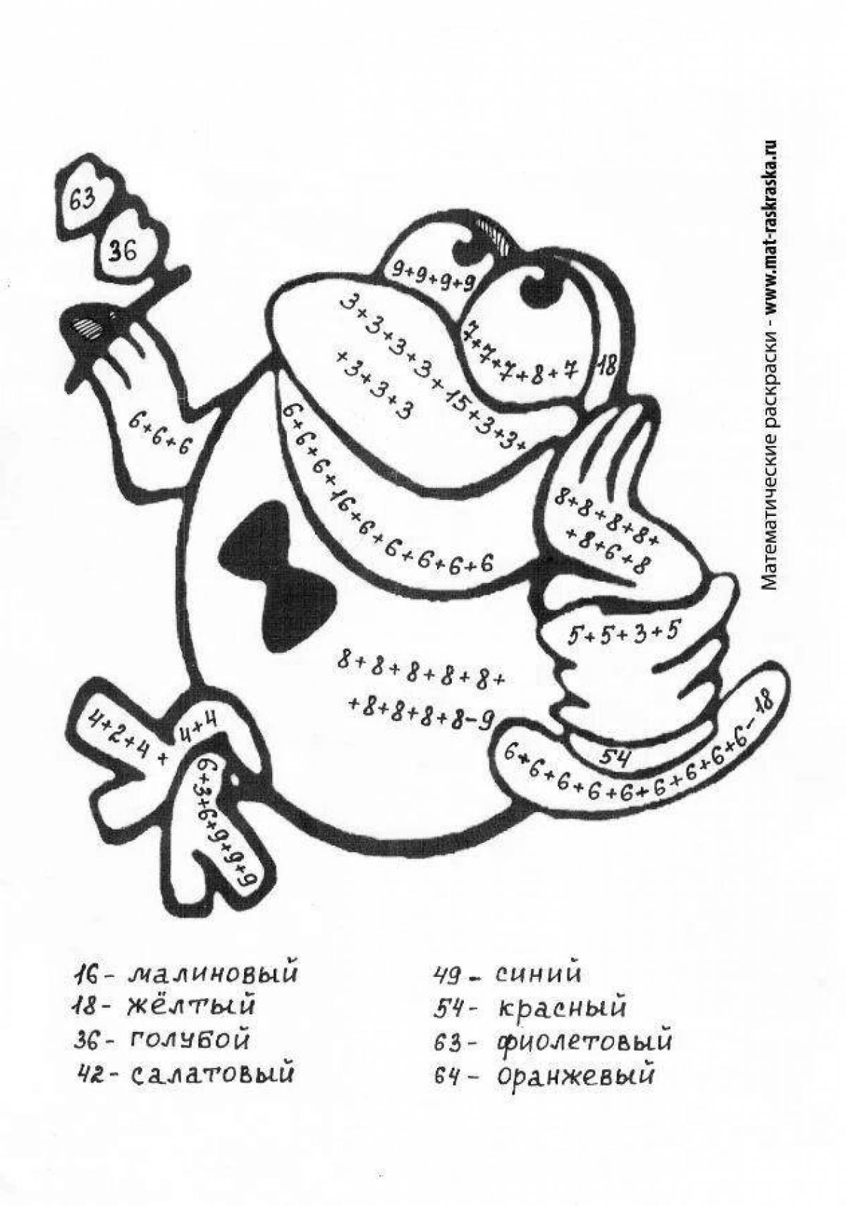 Coloring pages joyful multiplication by 2 and 3