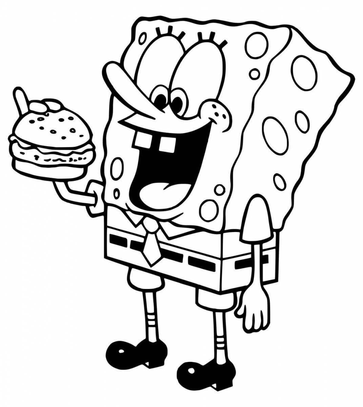 Color-frenzied coloring page sponge