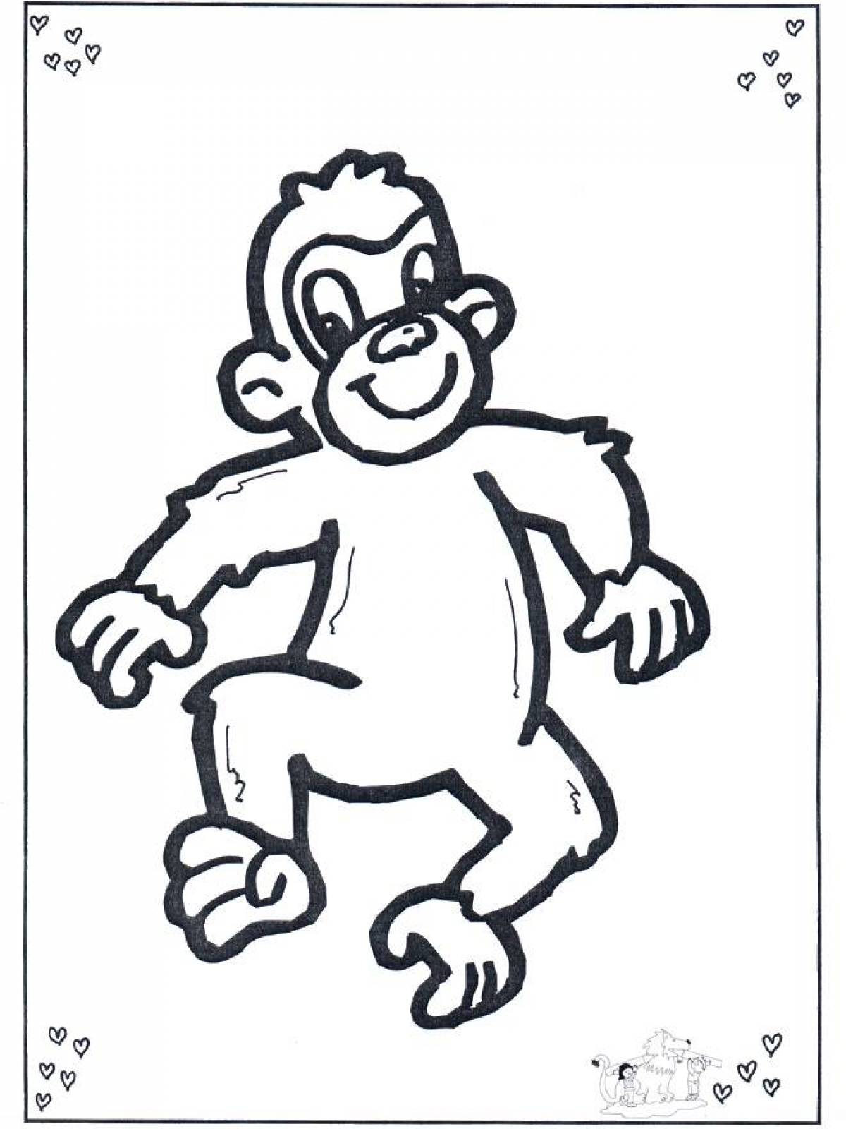 Рисунок к рассказу обезьянка. Обезьяна рисунок карандашом. Обезьяна раскраска для детей. Шимпанзе раскраска. Рисунок про обезьянку Яшку.