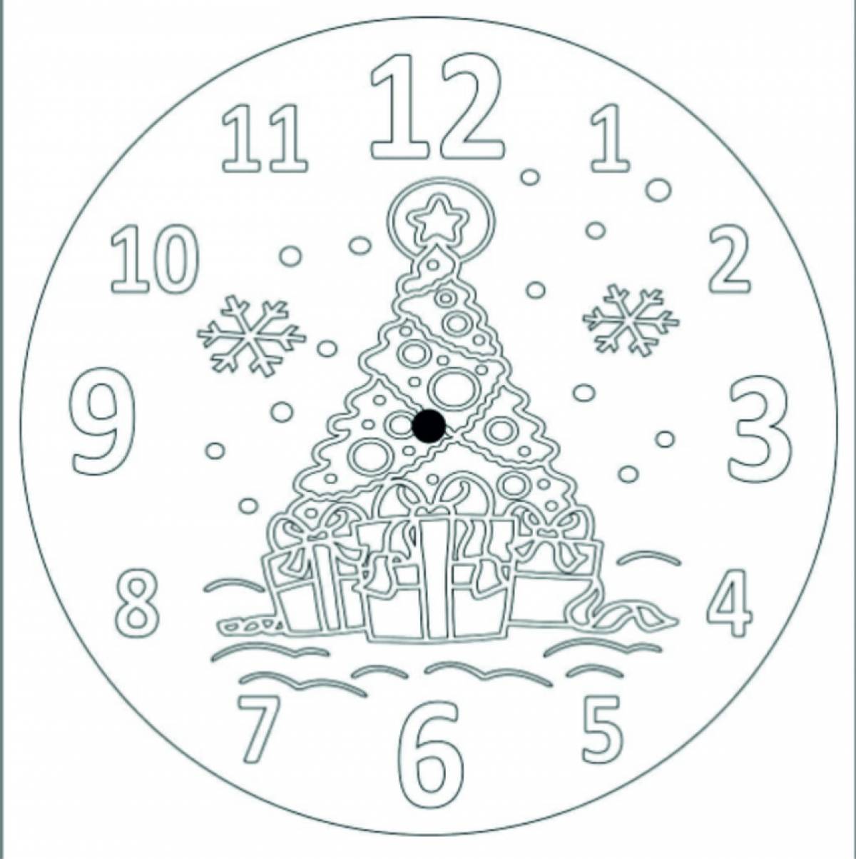 Christmas tree clock