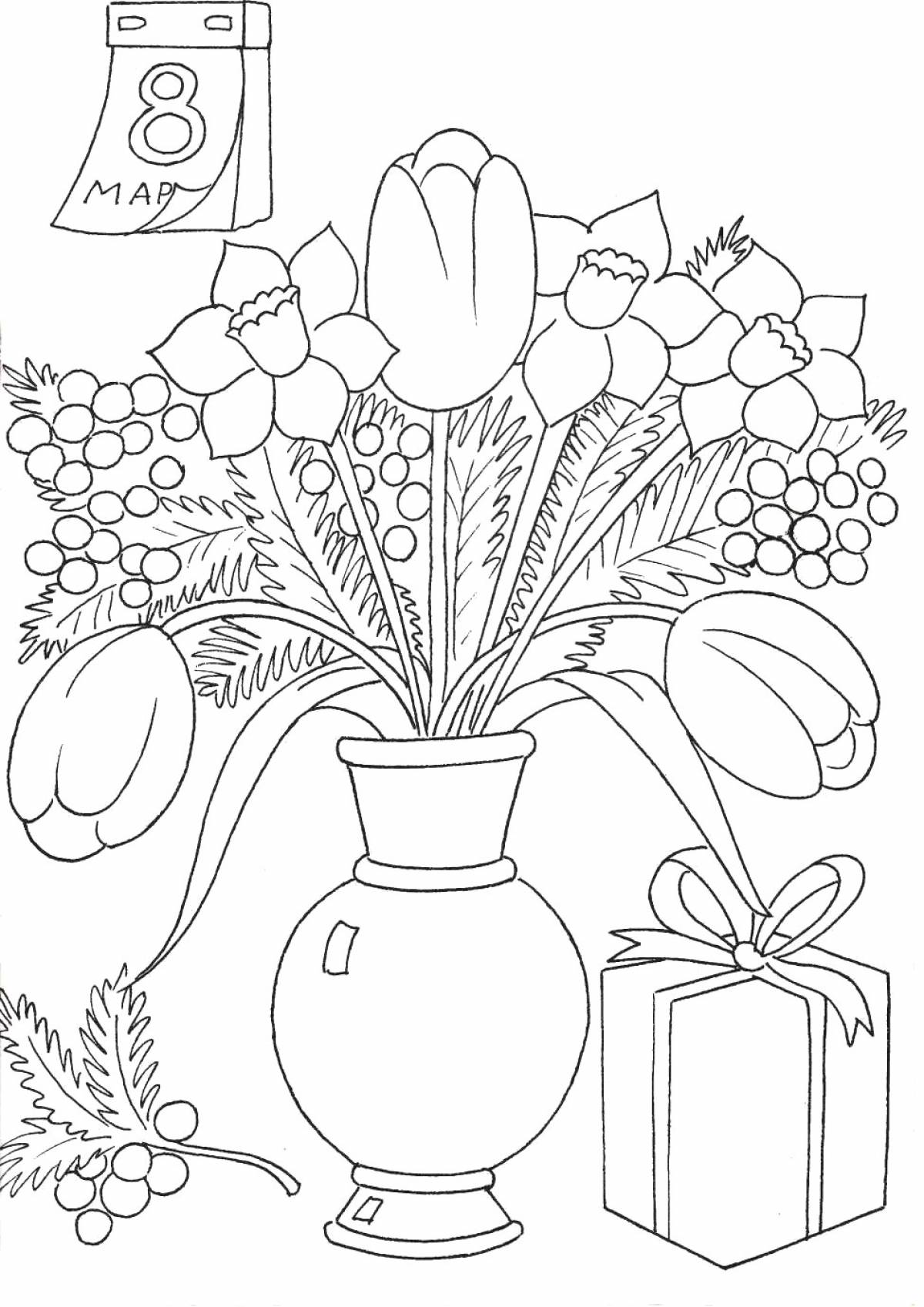 Bouquet coloring book