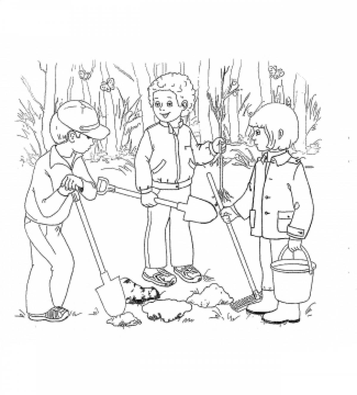 May 1 children plant trees