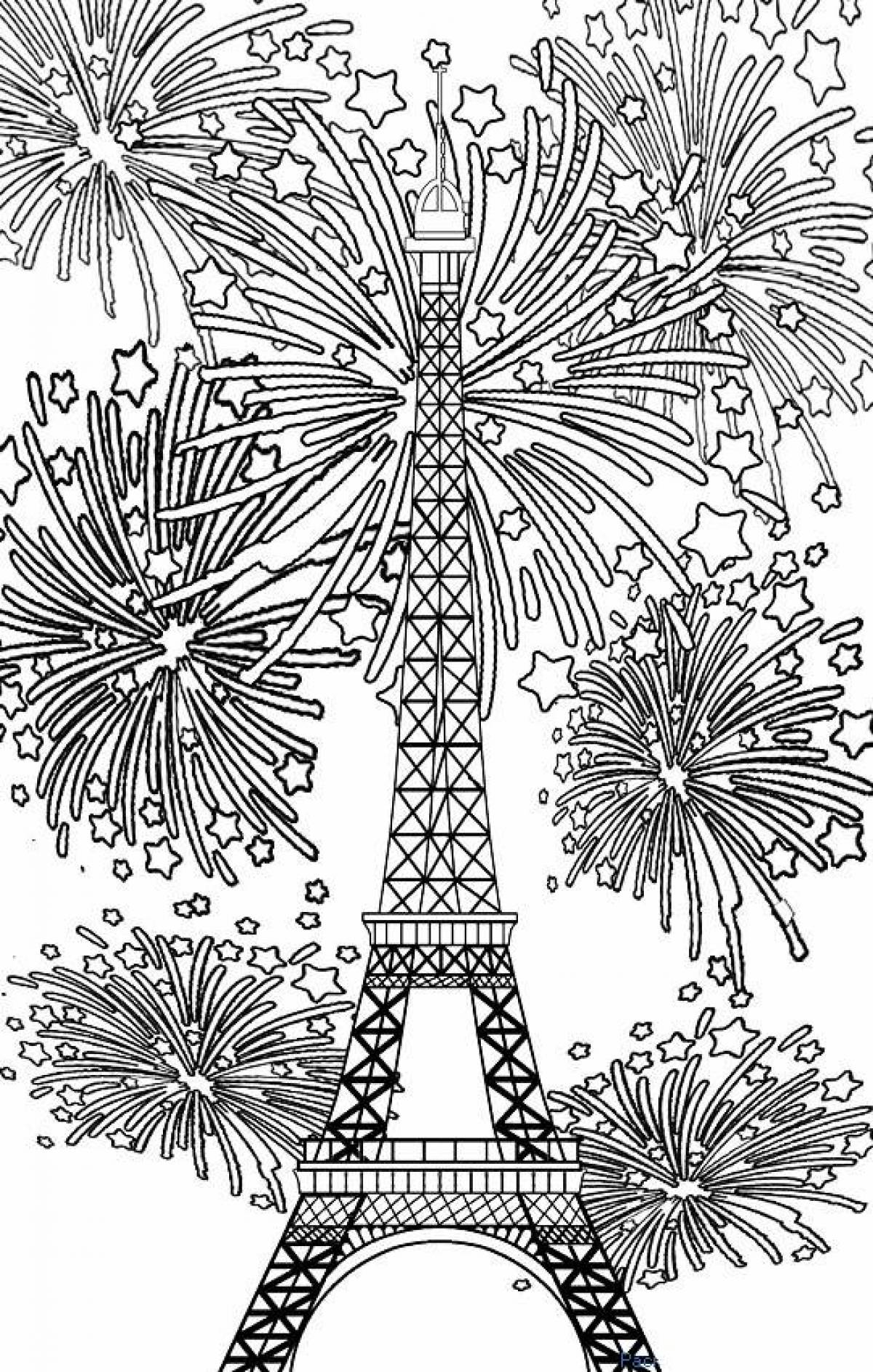 Fireworks over paris