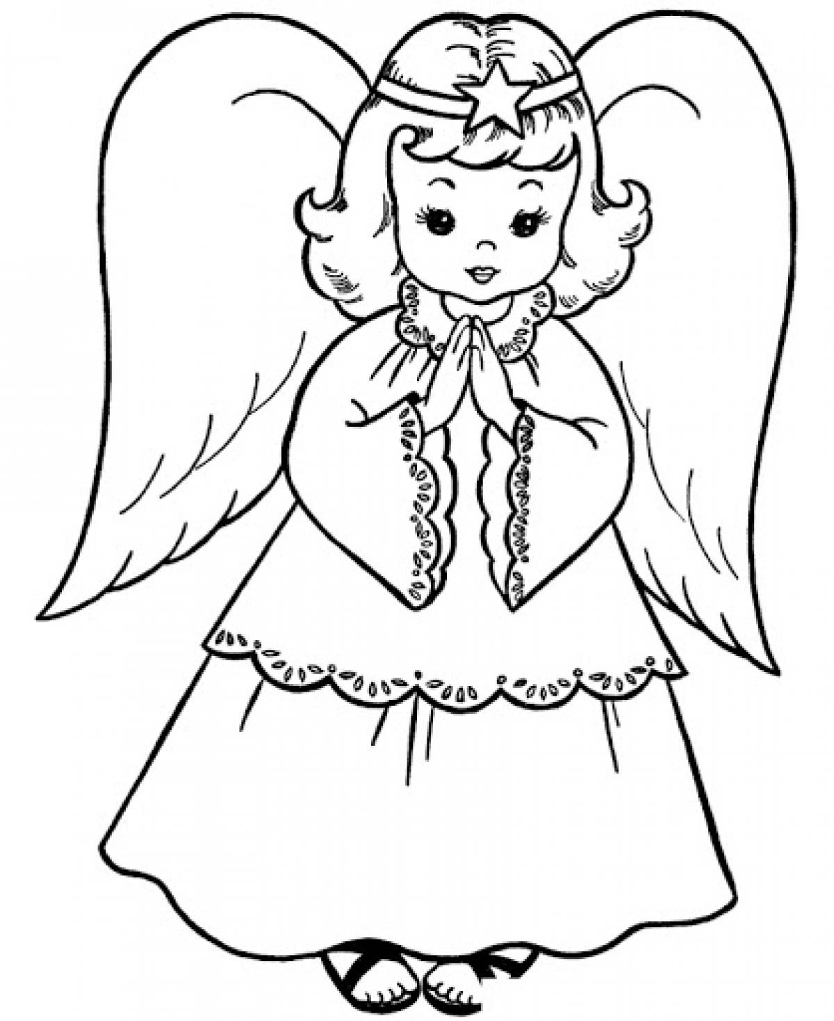 Малышка ангел Раскраска картина по номерам на холсте RA237-80x100