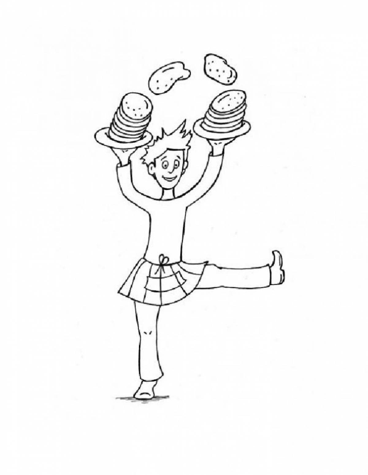 Boy with pancakes