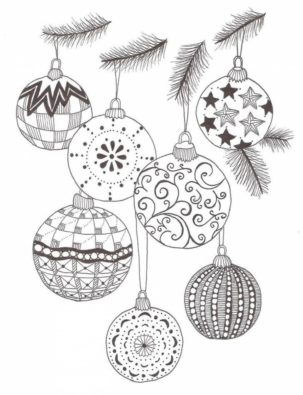 Antistress balls on the Christmas tree