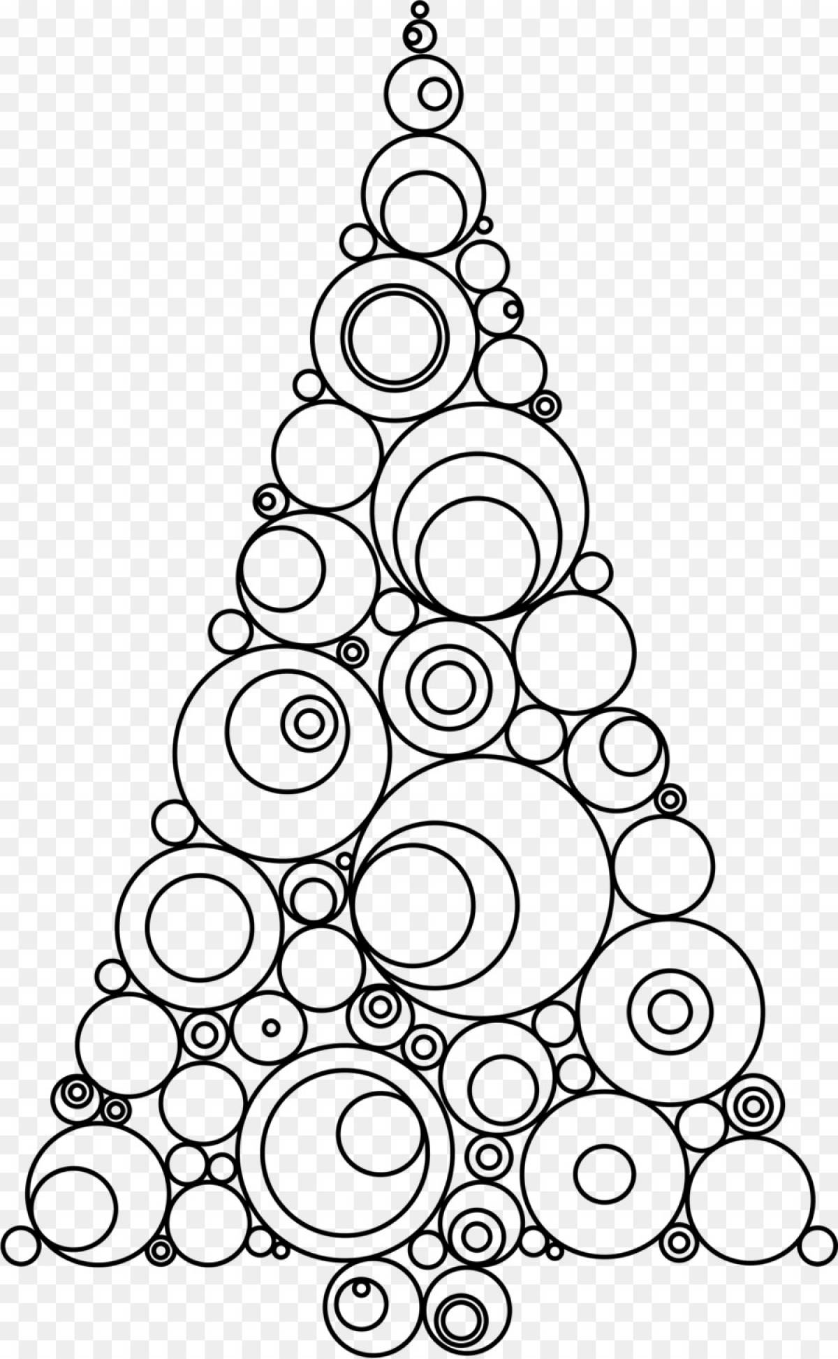 Antistress Christmas tree with a pattern