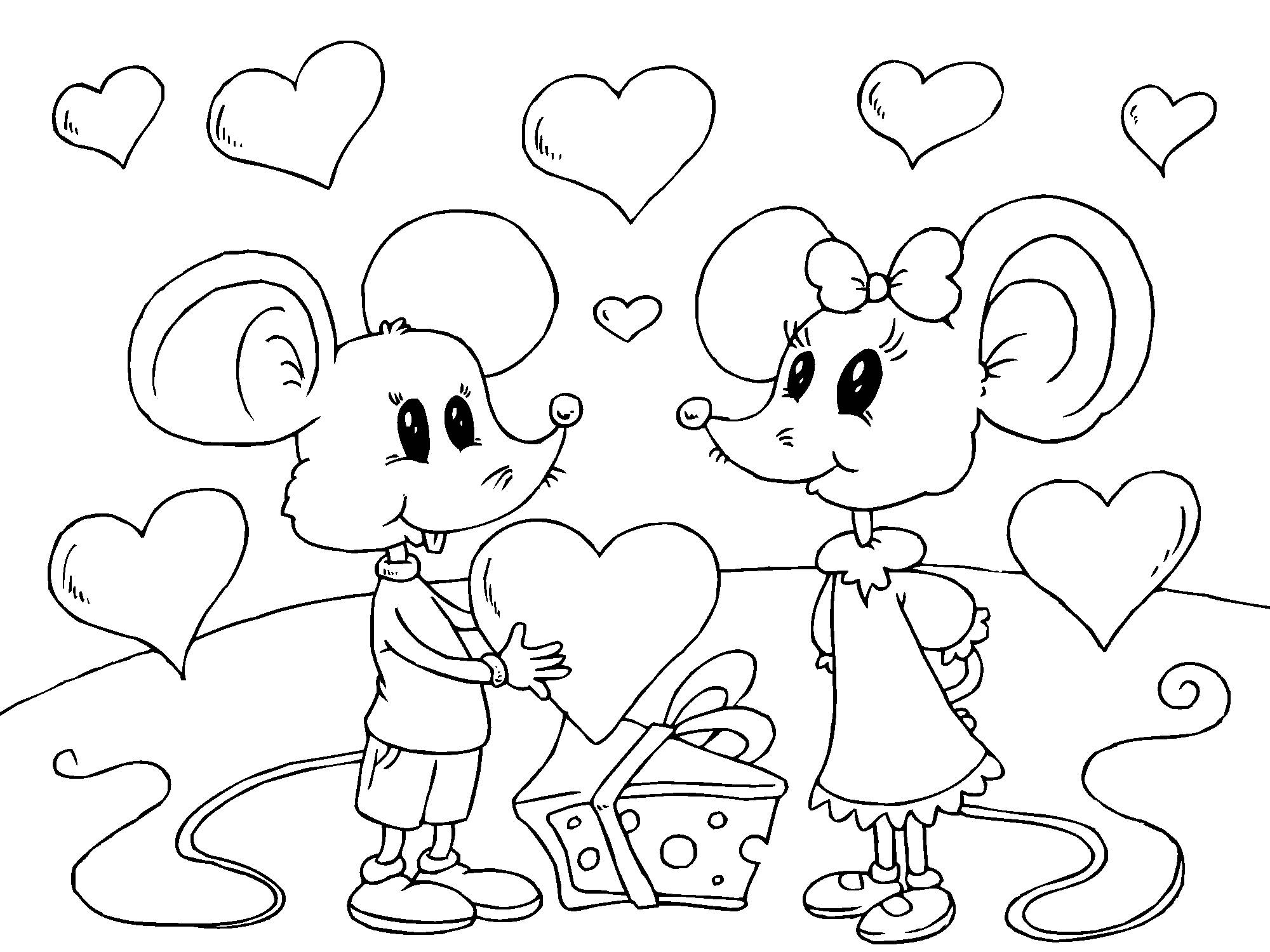 Happy valentine's day mouse
