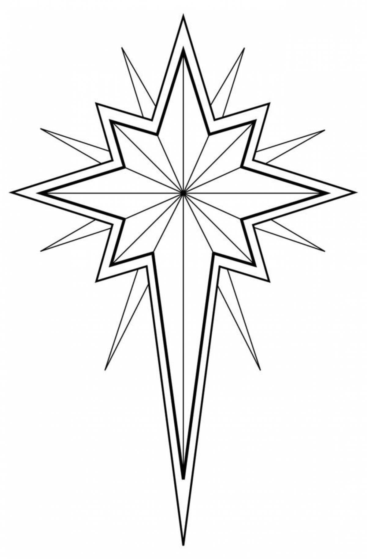 Christmas star coloring page