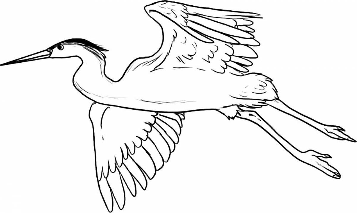 The flying heron