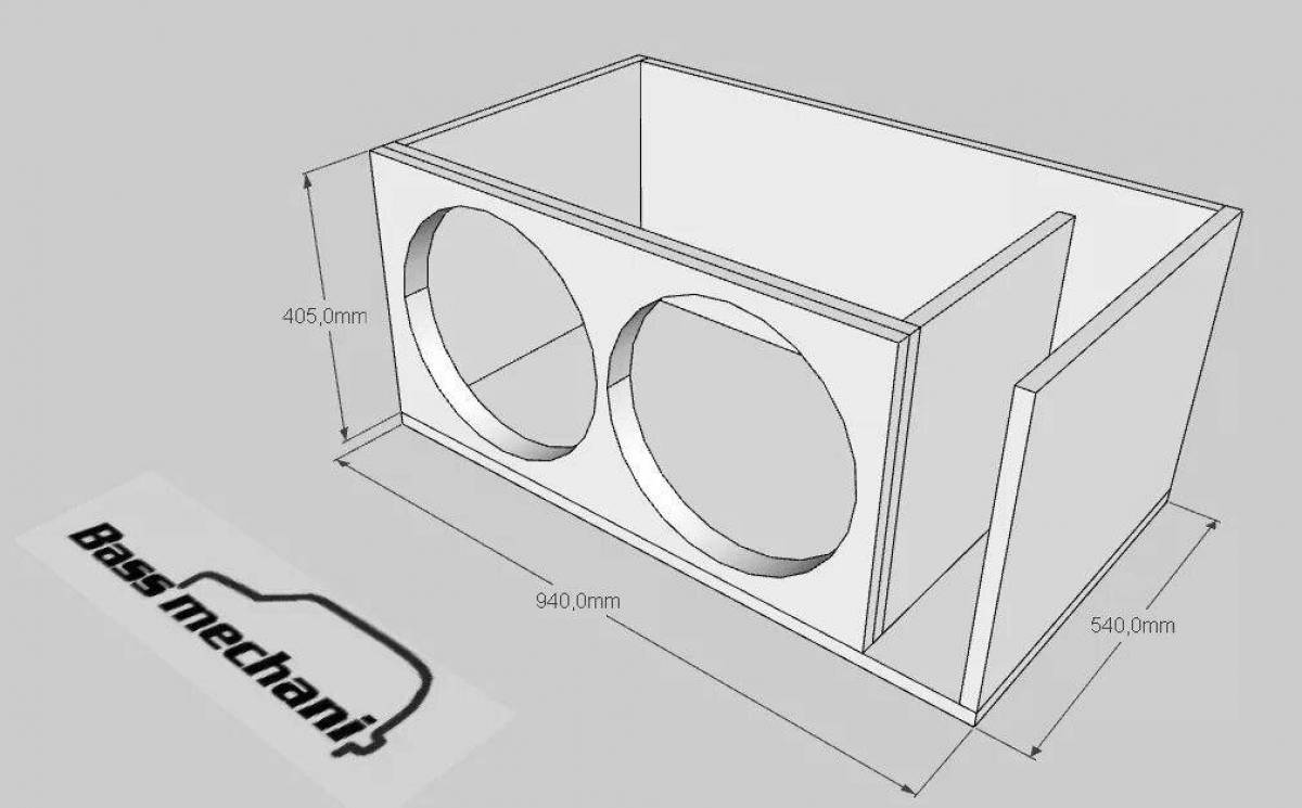 Раскраска короба для сабвуфера