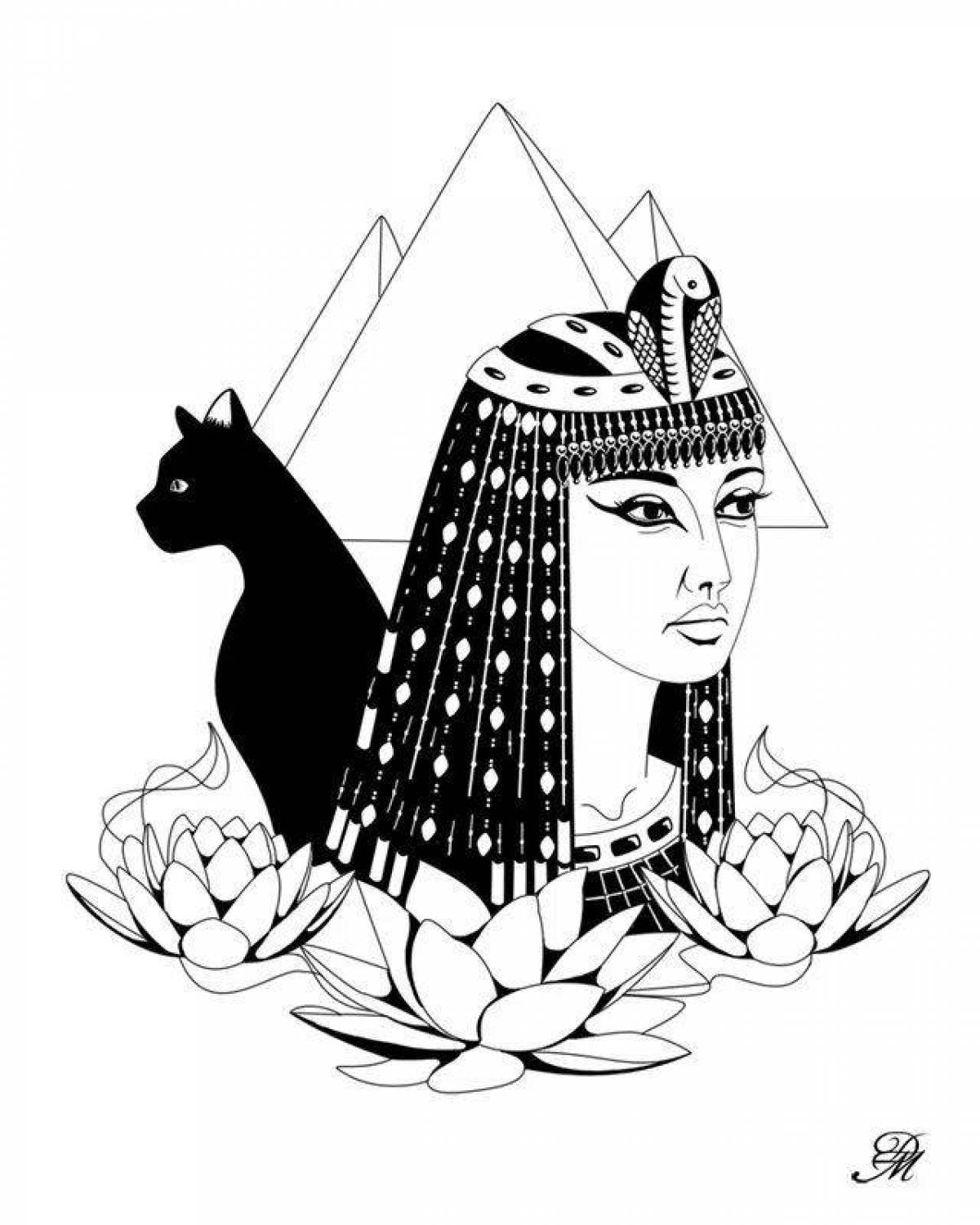 Царица древнего Египта рисунок