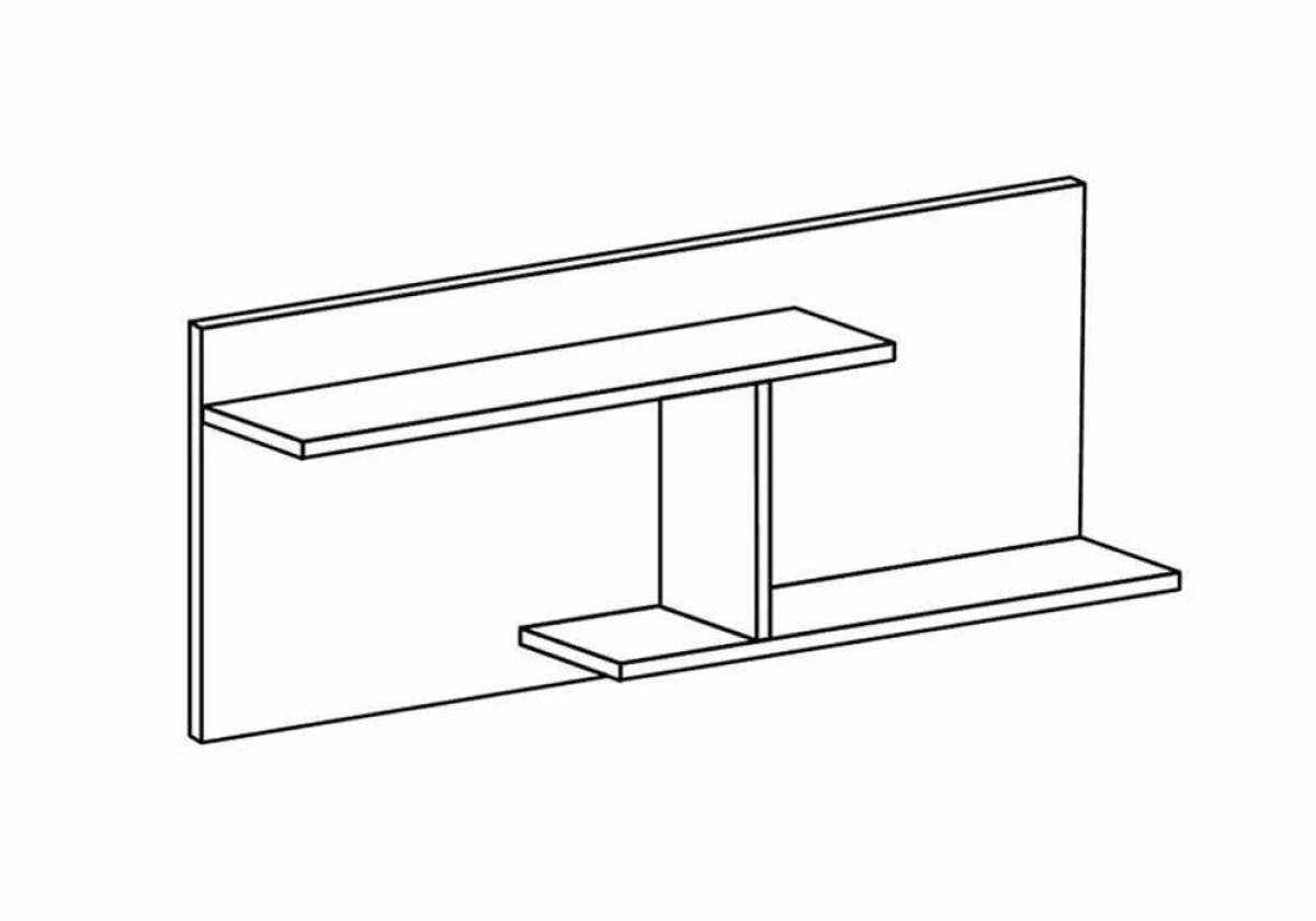 Как нарисовать полку на стене
