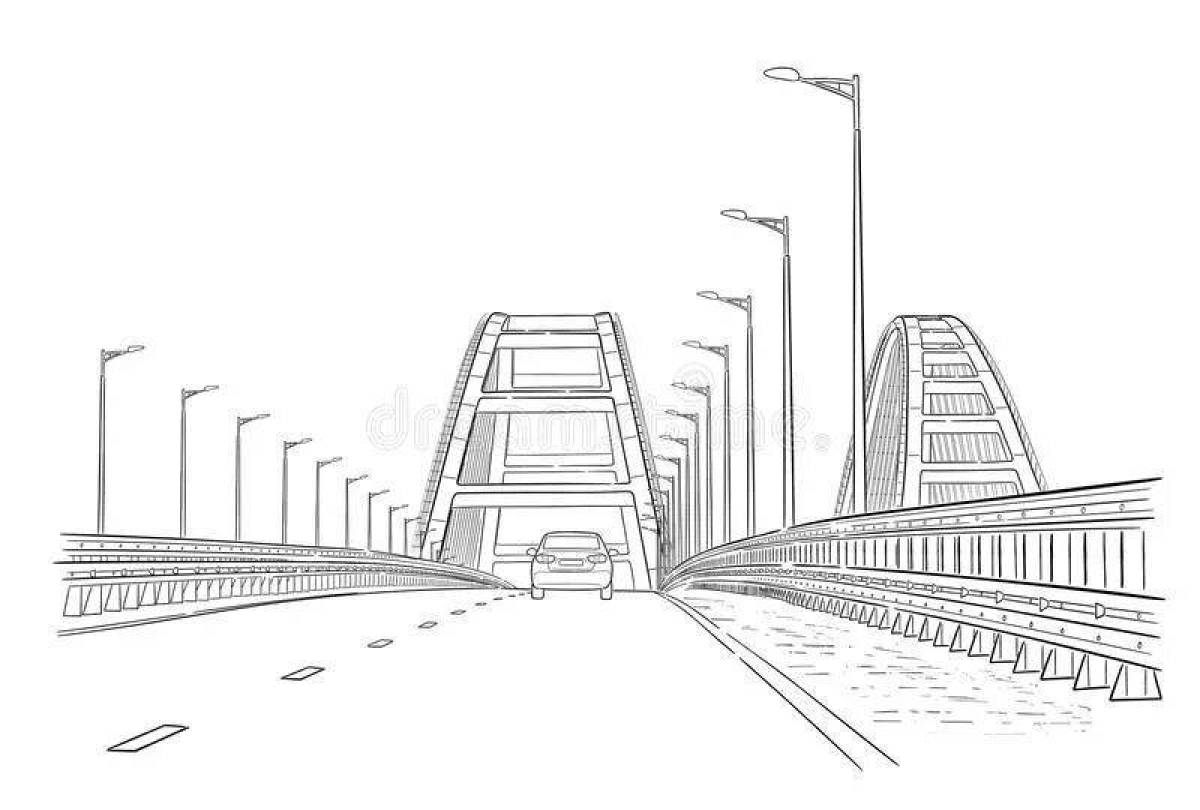 Крымский мост рисунок