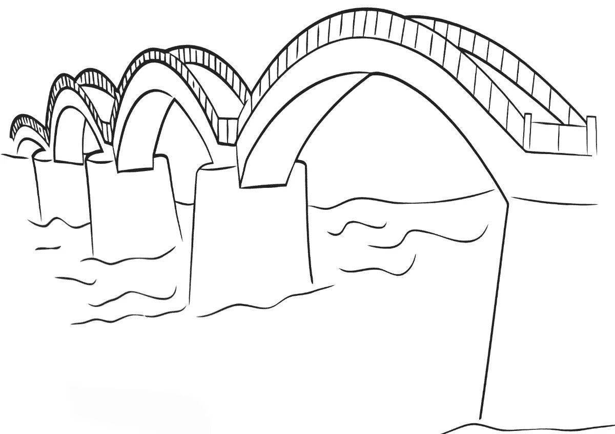 Крымский мост раскраска. Мост раскраска. Мост раскраска для детей. Мостик раскраска. Раскраска мост через реку для детей.