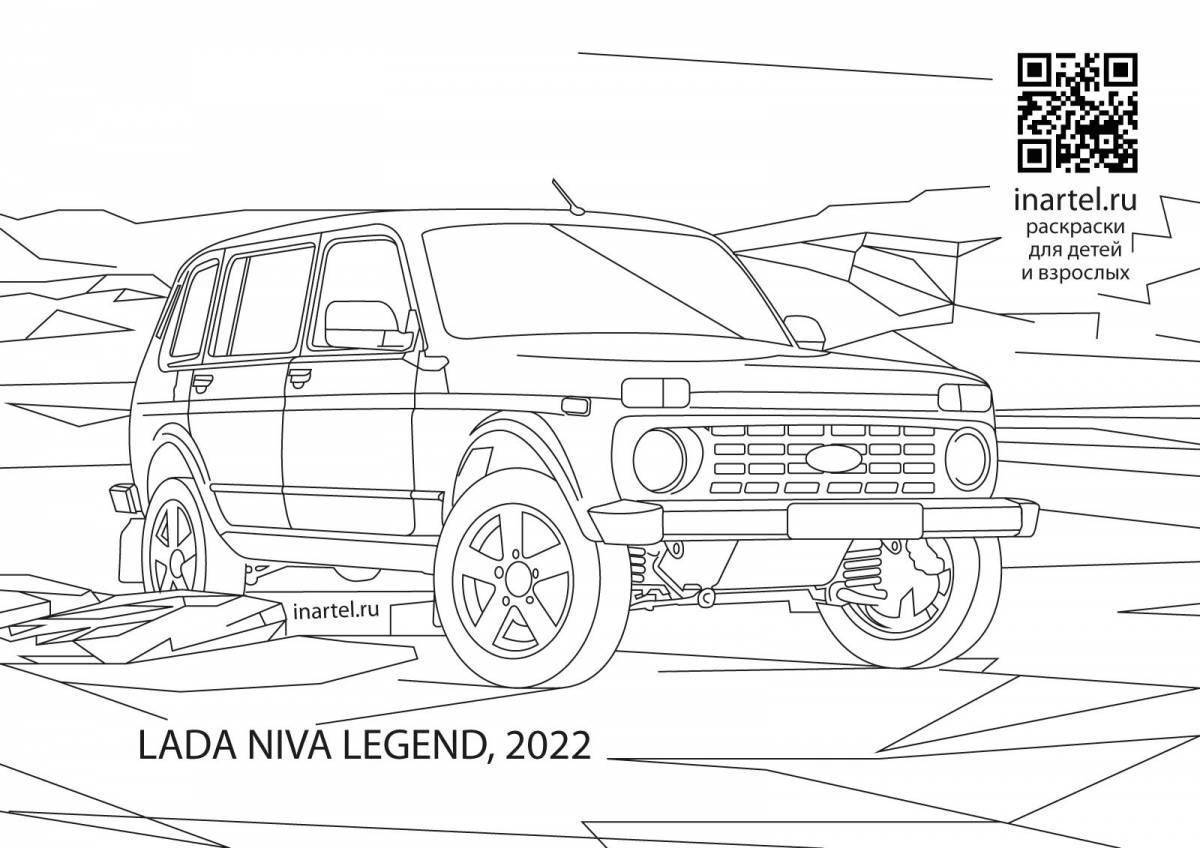 Лада нива раскраска распечатать