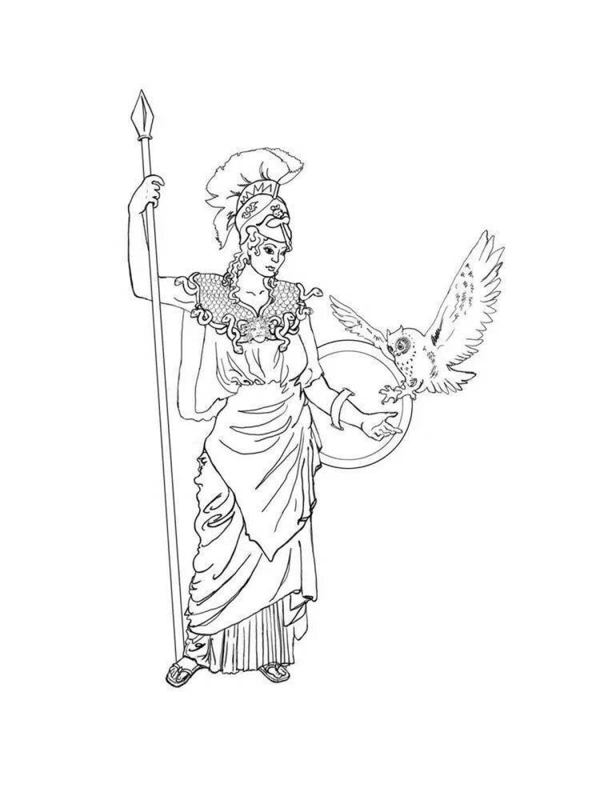 Афина богиня древней Греции тату