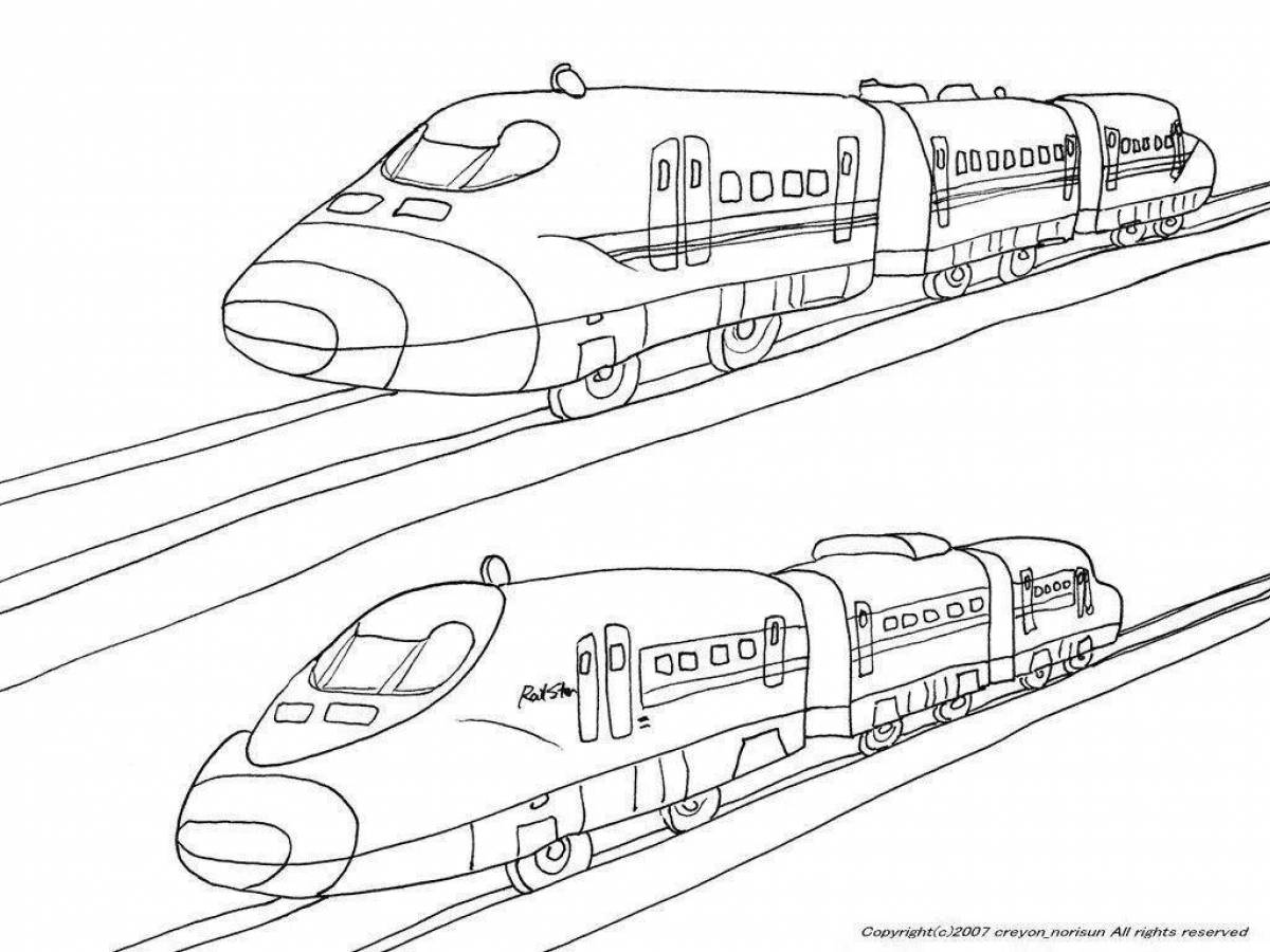 Рисунок сапсана поезда