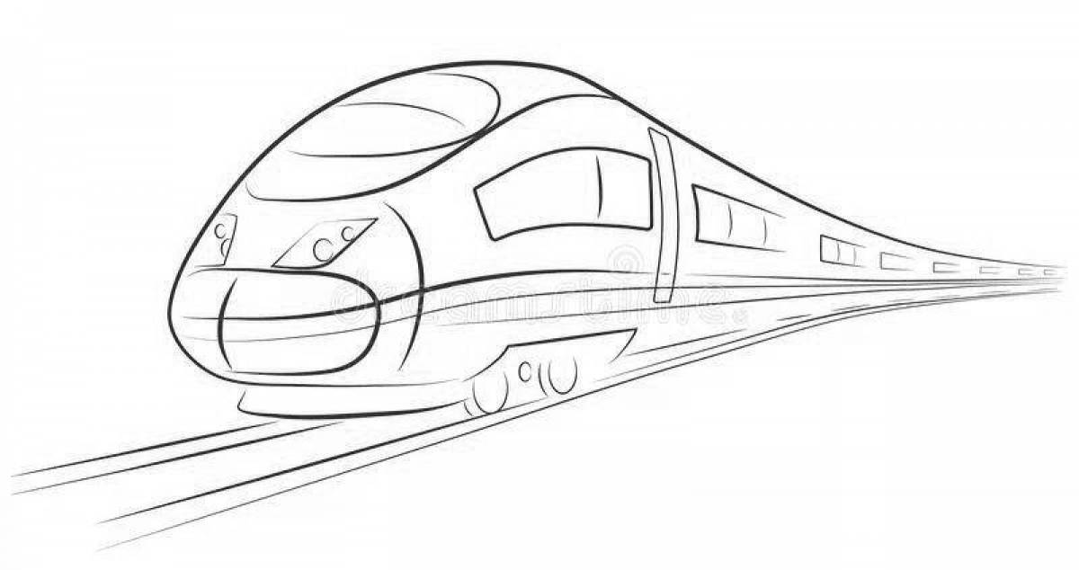 Скоростной поезд рисунок