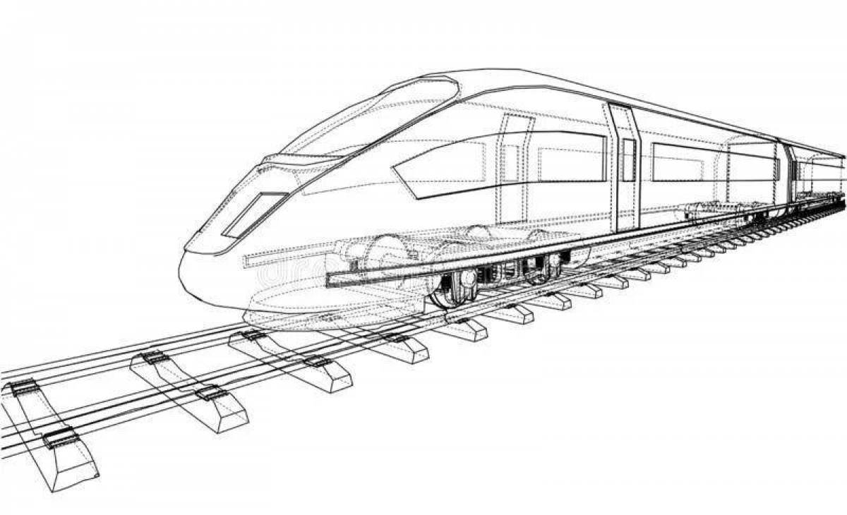 Рисунок сапсана поезда - 90 фото