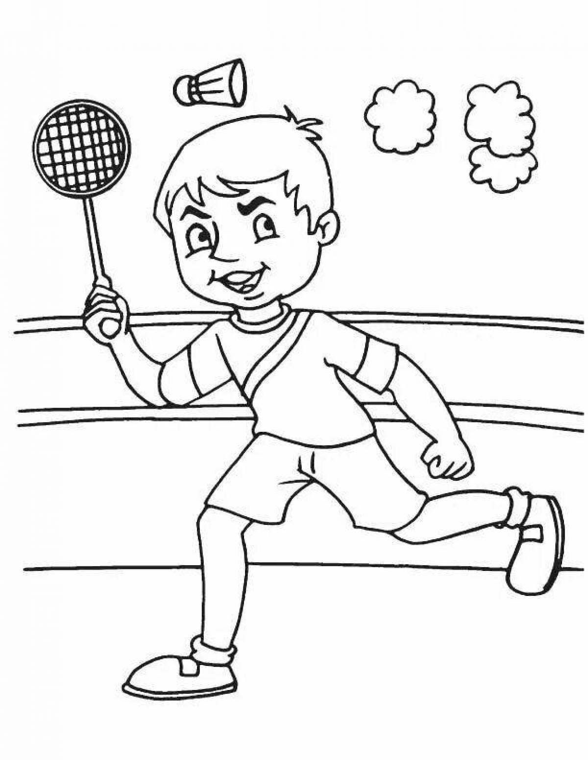 картинки для раскрашивания спорт для детей