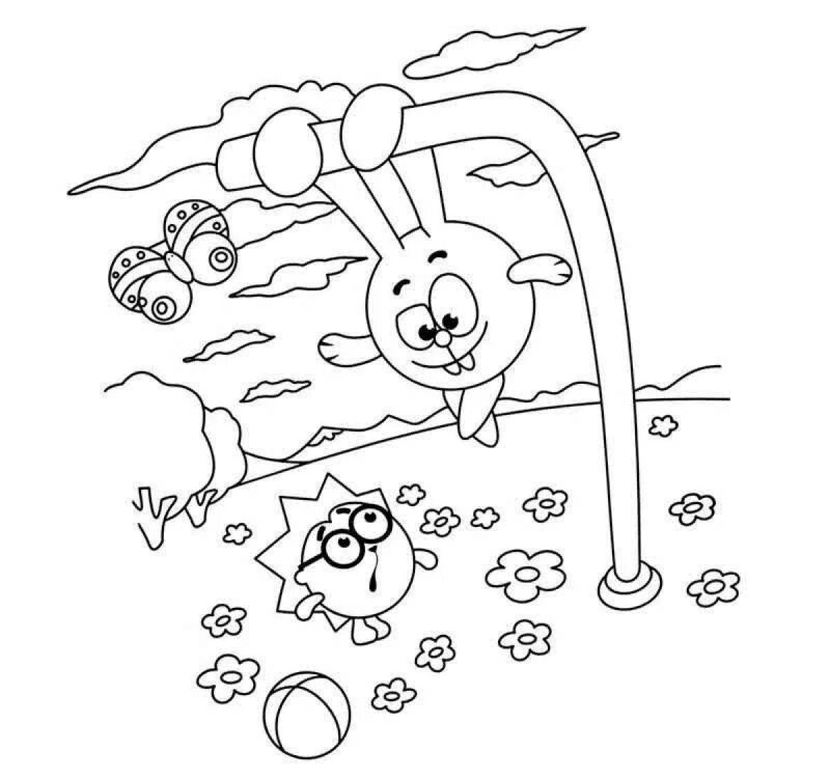 Color-frenzy crumbleing coloring page