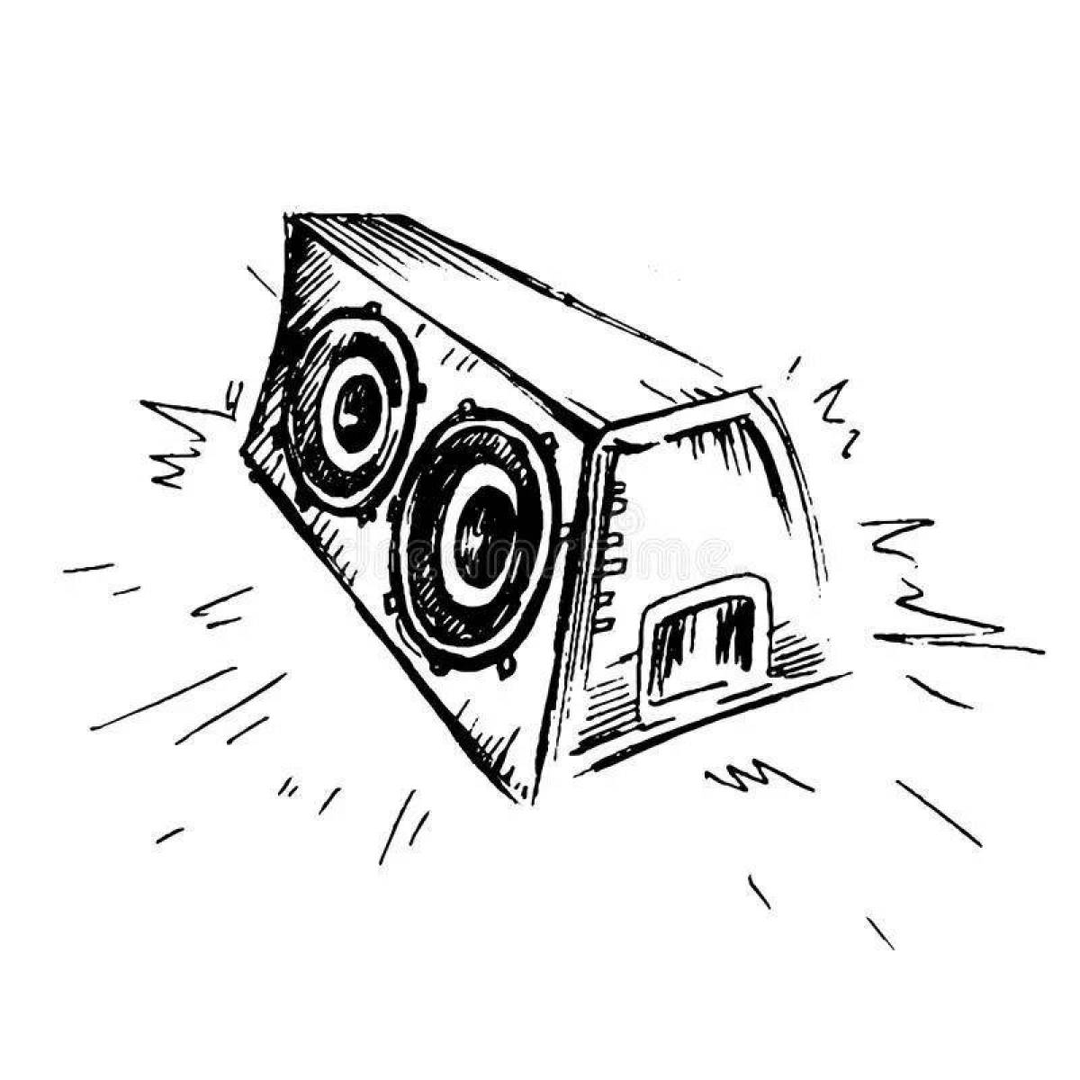 Subwoofer coloring page