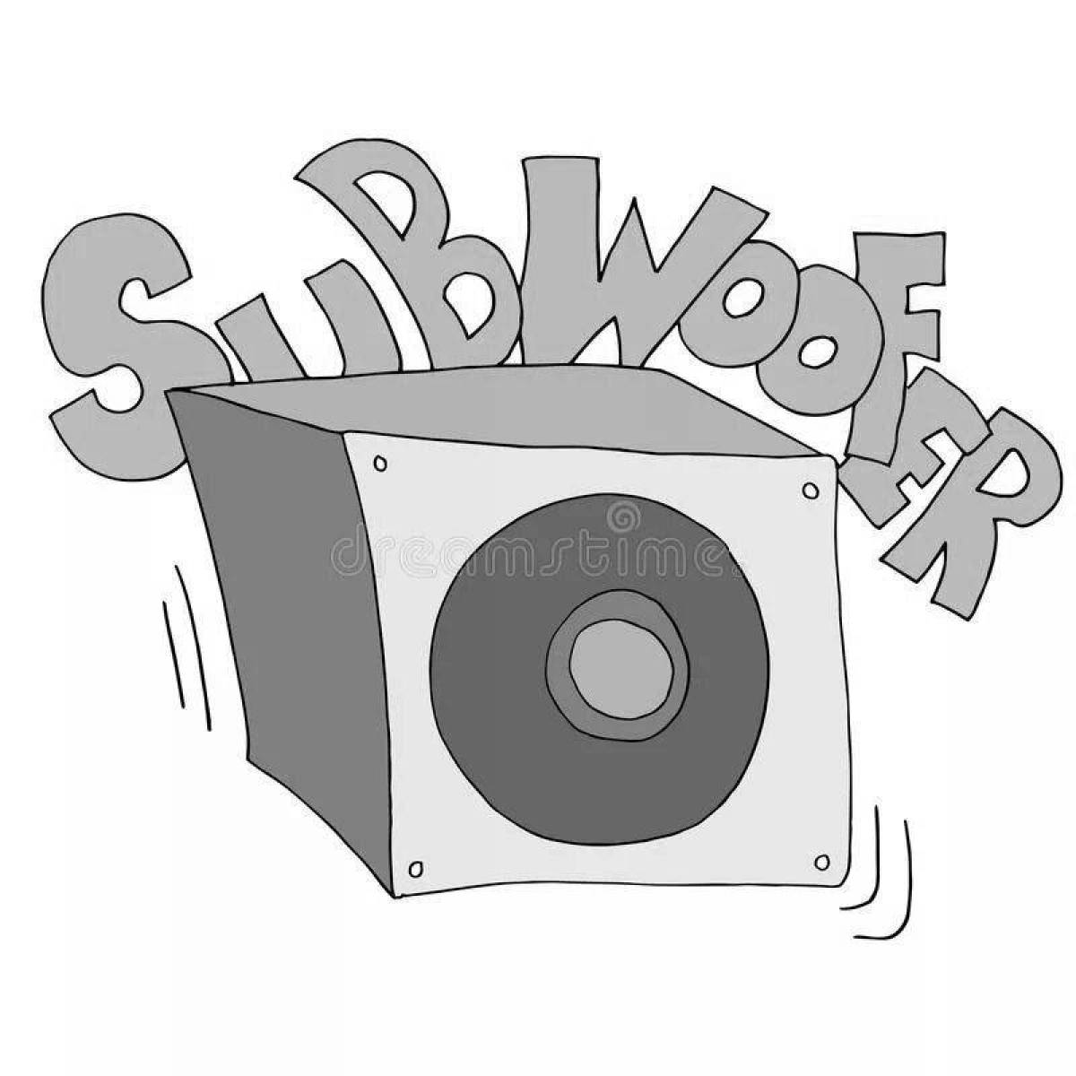 Charming subwoofer coloring
