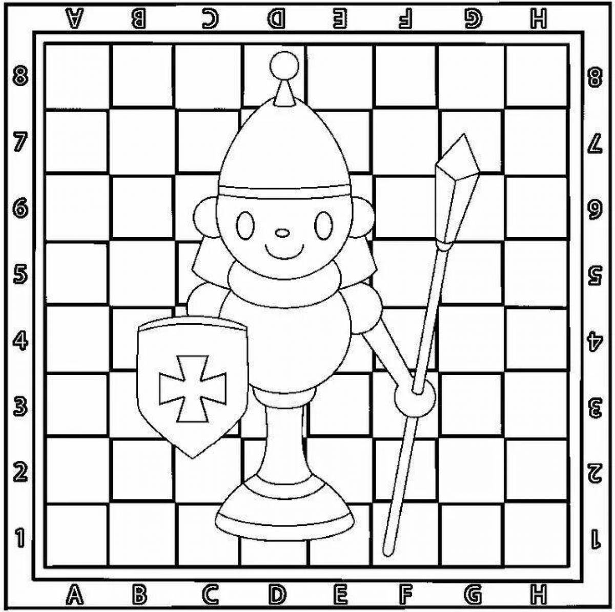 Percussion chess coloring page