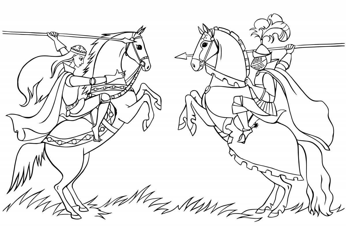 Colorful tomyris coloring page