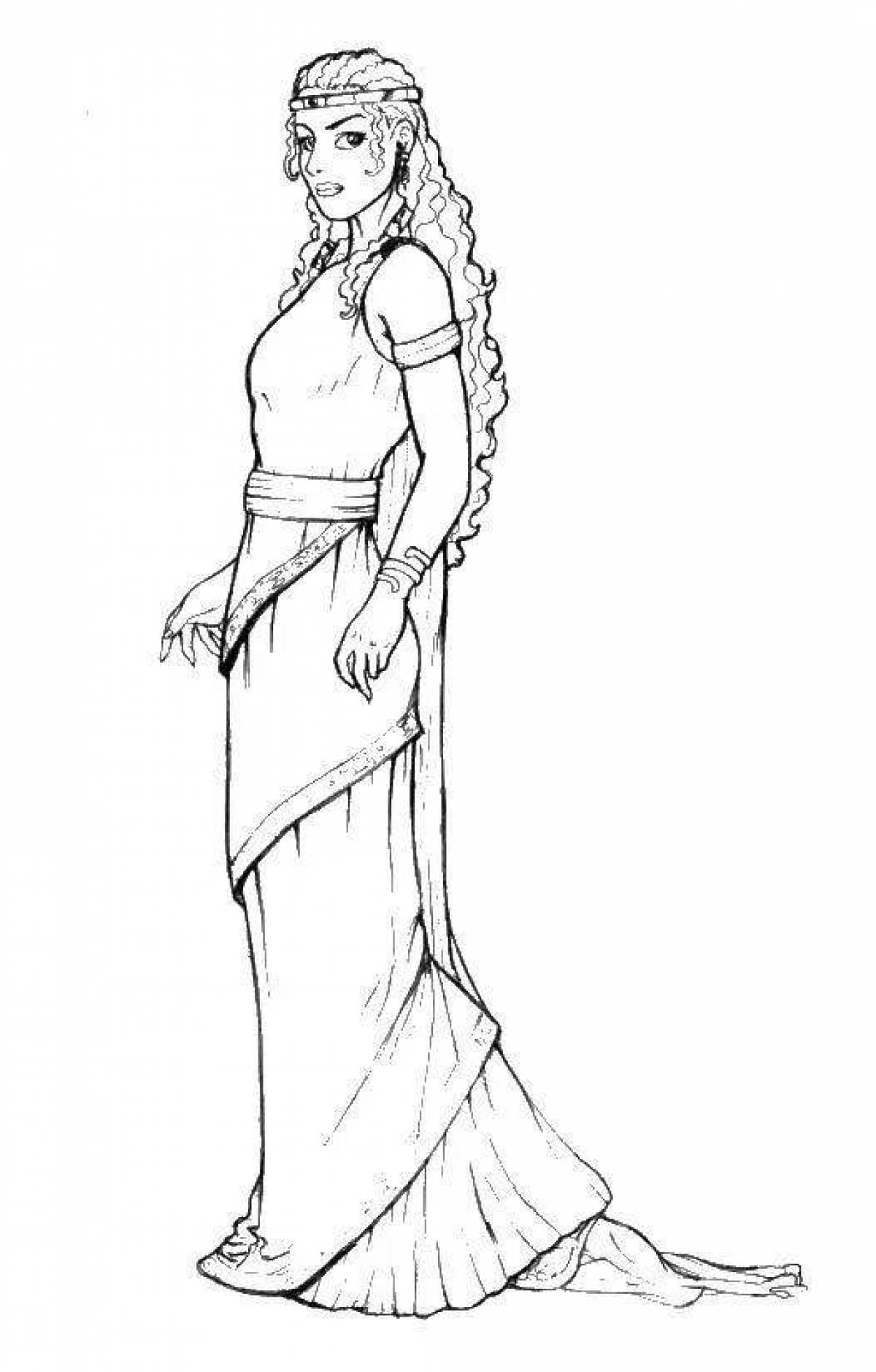 Glorious tomyris coloring page
