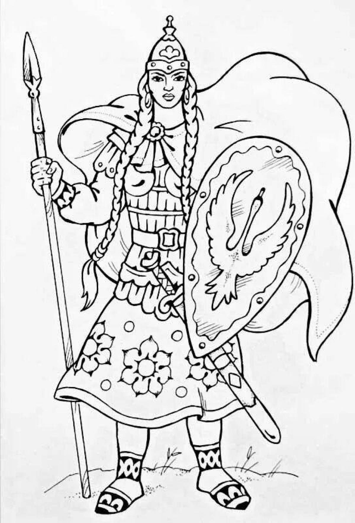 Tomyris live coloring page