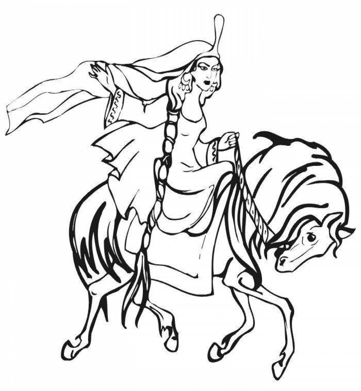 Animated tomyris coloring page