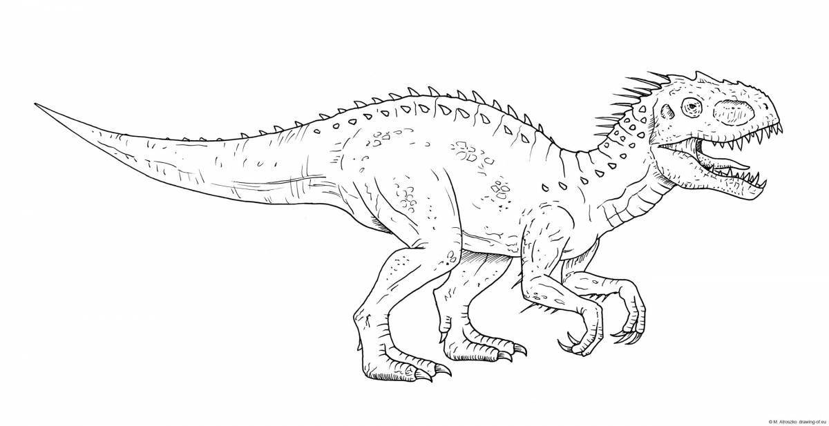 Brightly colored indominus coloring page