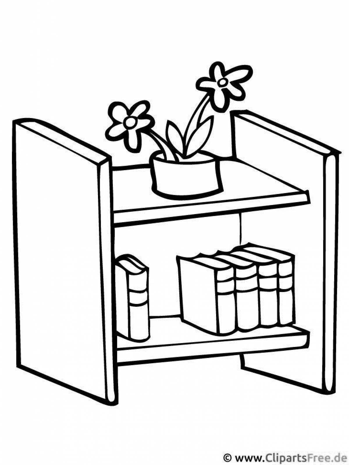 Shelf dramatic coloring page