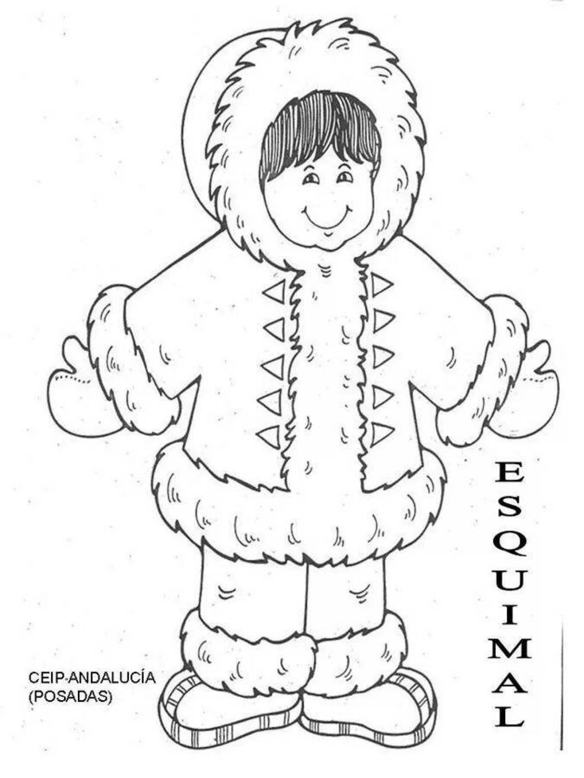 Eskimo creative coloring book