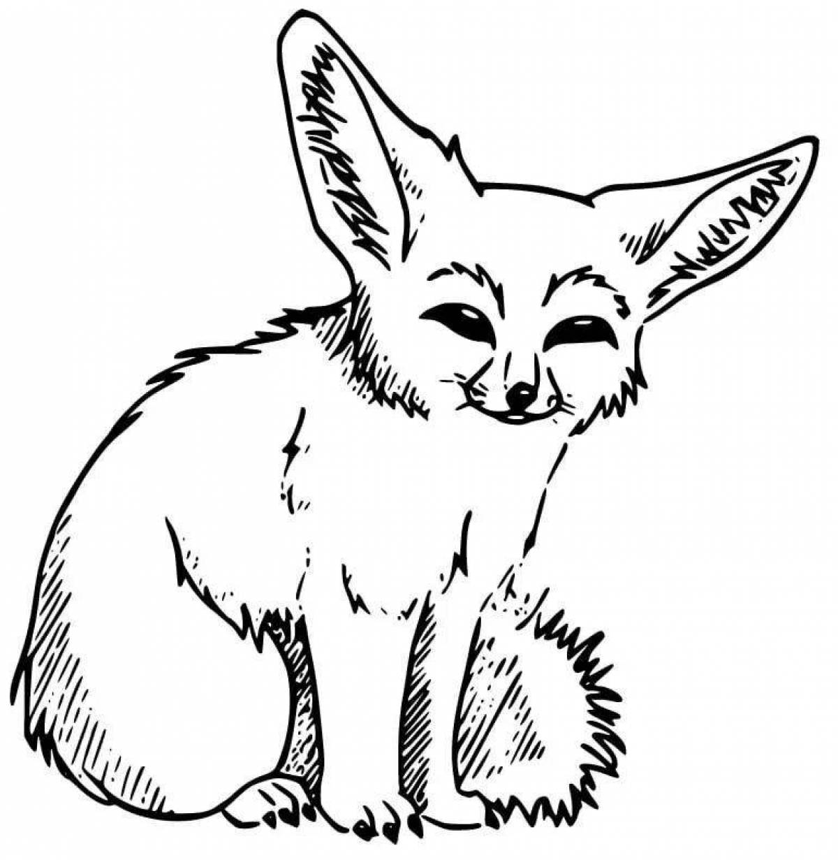 Coloring fennec fox