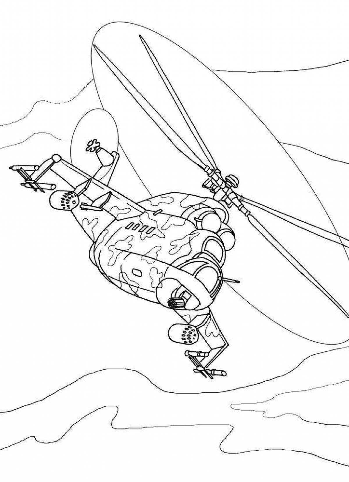 Coloring page cheerful paratrooper