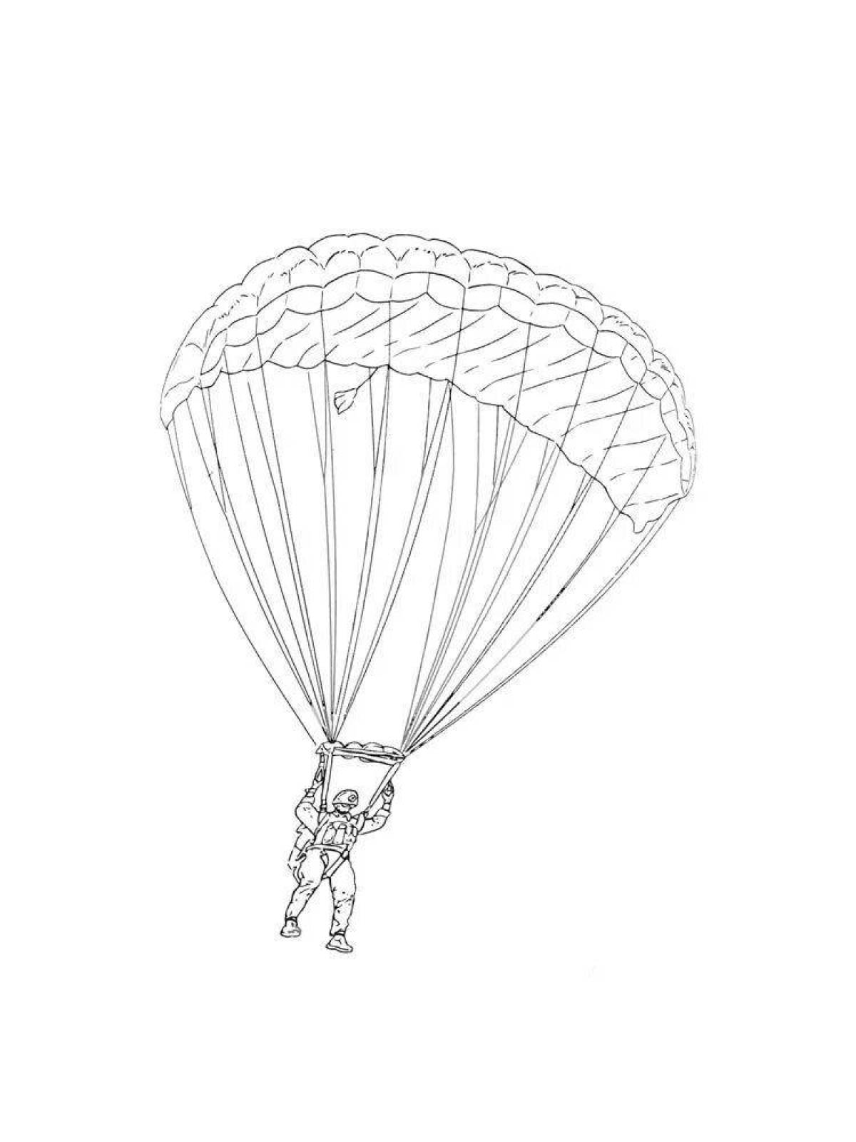 Glorious paratrooper coloring page