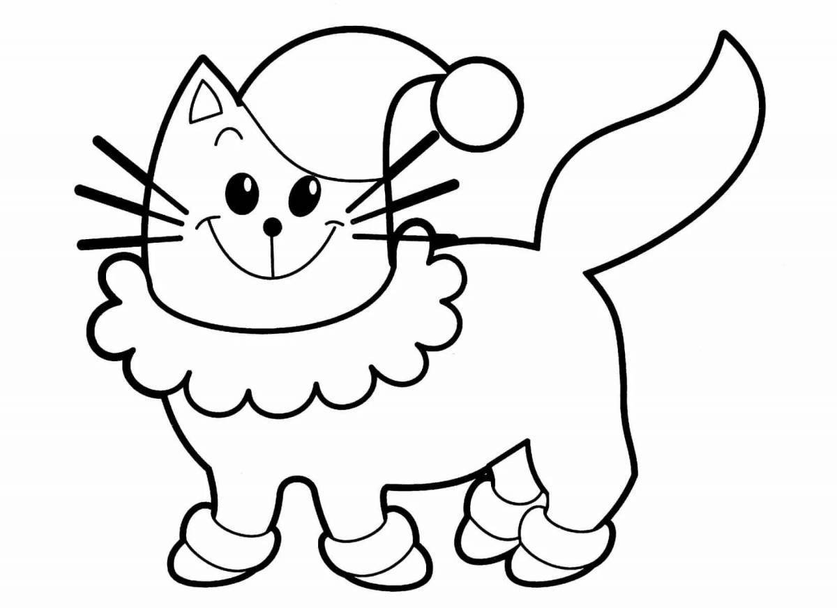 Coloring happy meow
