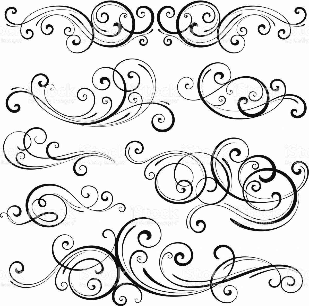 Exciting monogram coloring page