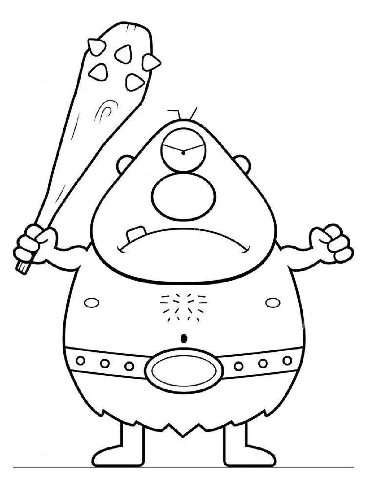 Cyclops freaky coloring page
